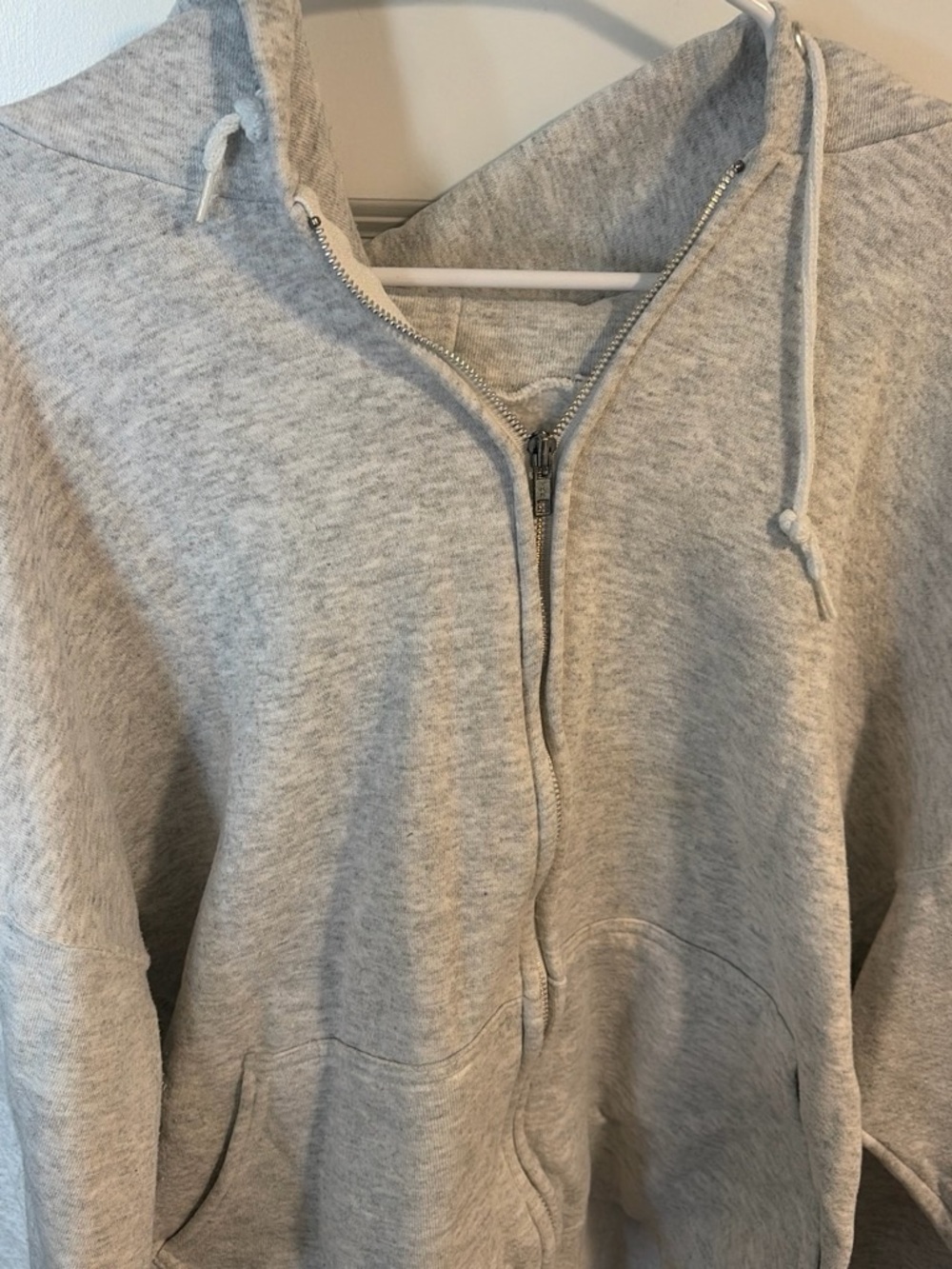 Spirit Men's Light Gray Zip-Up Hoodie Sweatshirt